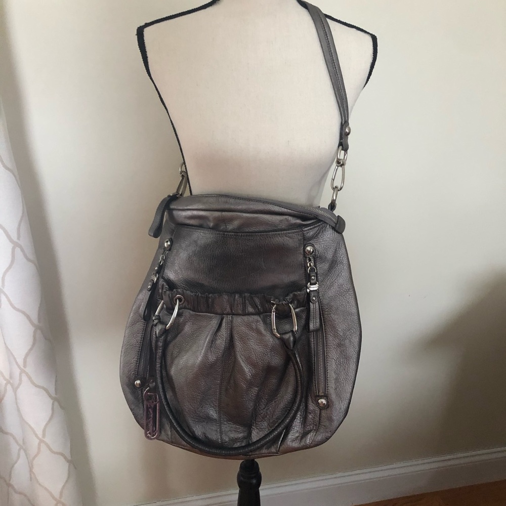 B Makowsky Leather Handbag